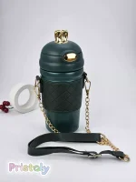 تراول ماگ لاکچری فلزی شیک، نی دار و بند بلند - Image 5